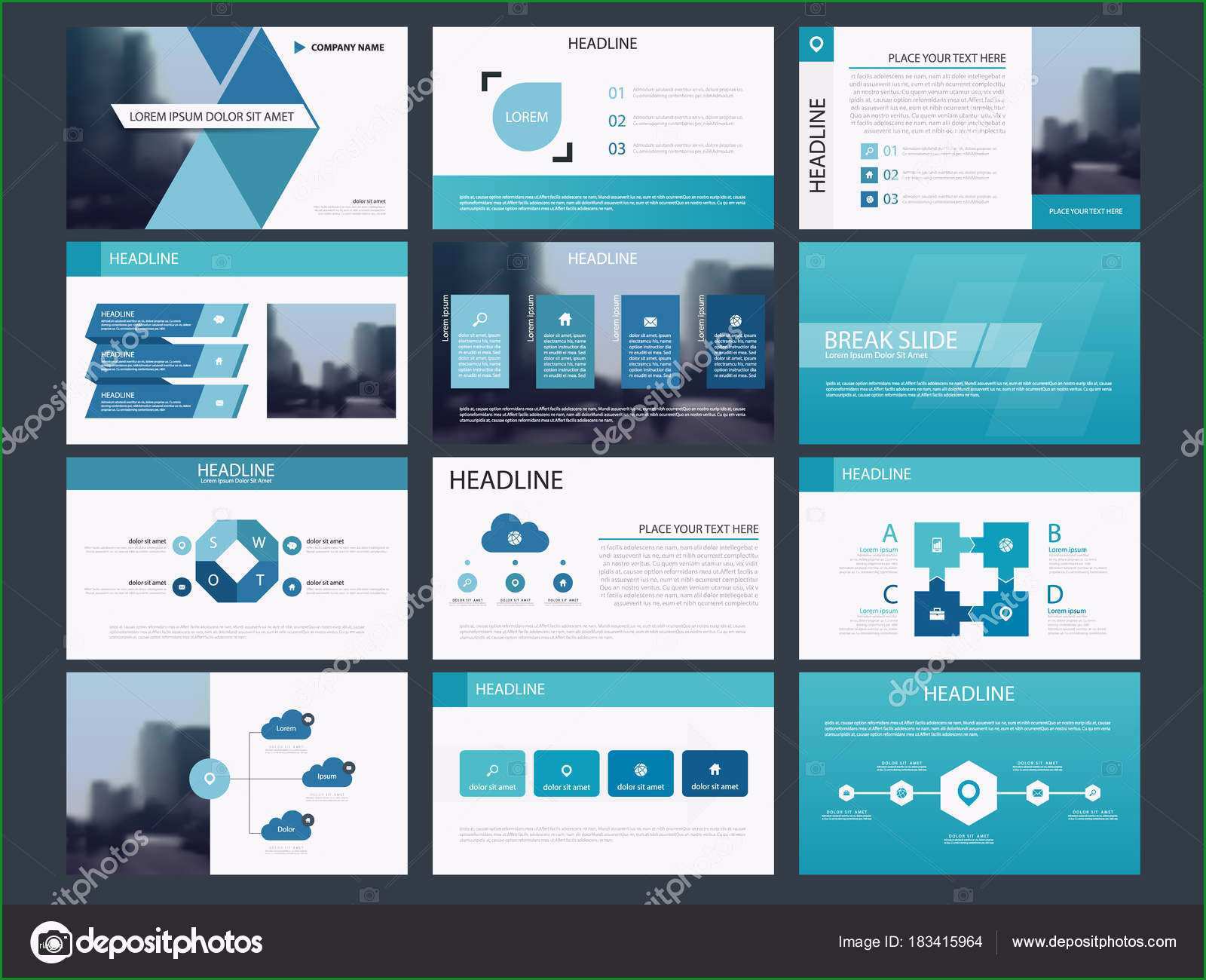 stock illustration powerpoint presentation template design vector