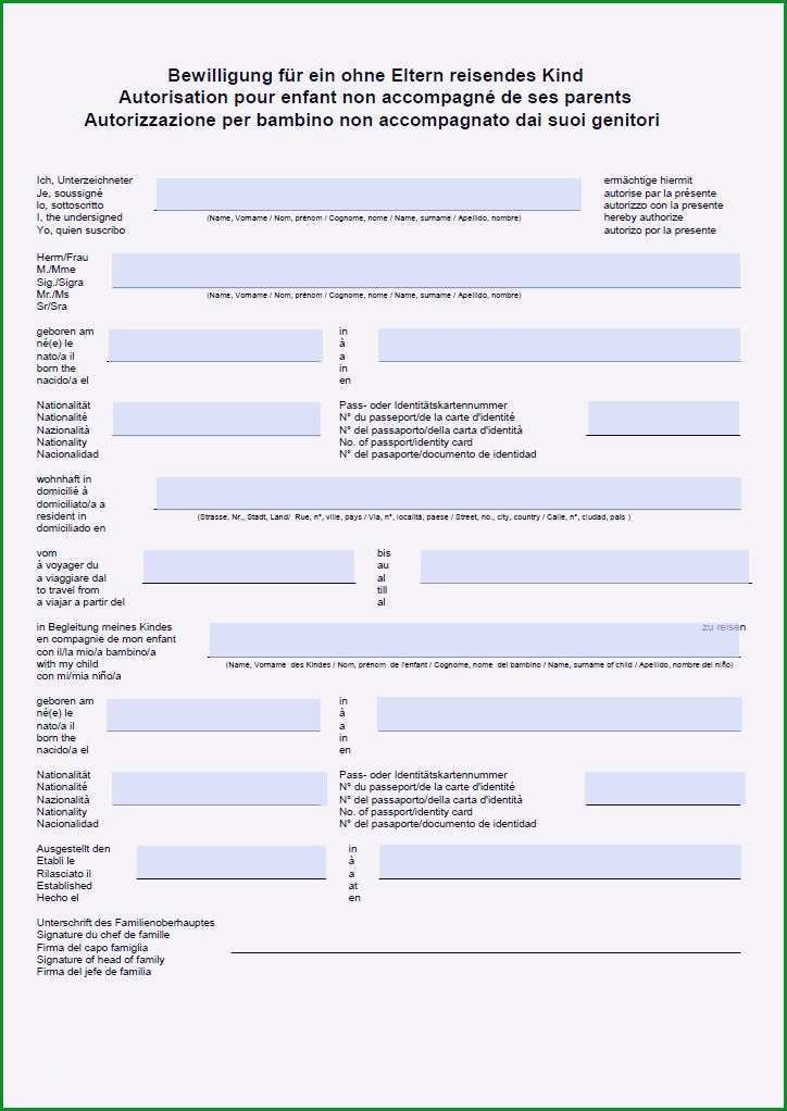 reisevollmacht muster