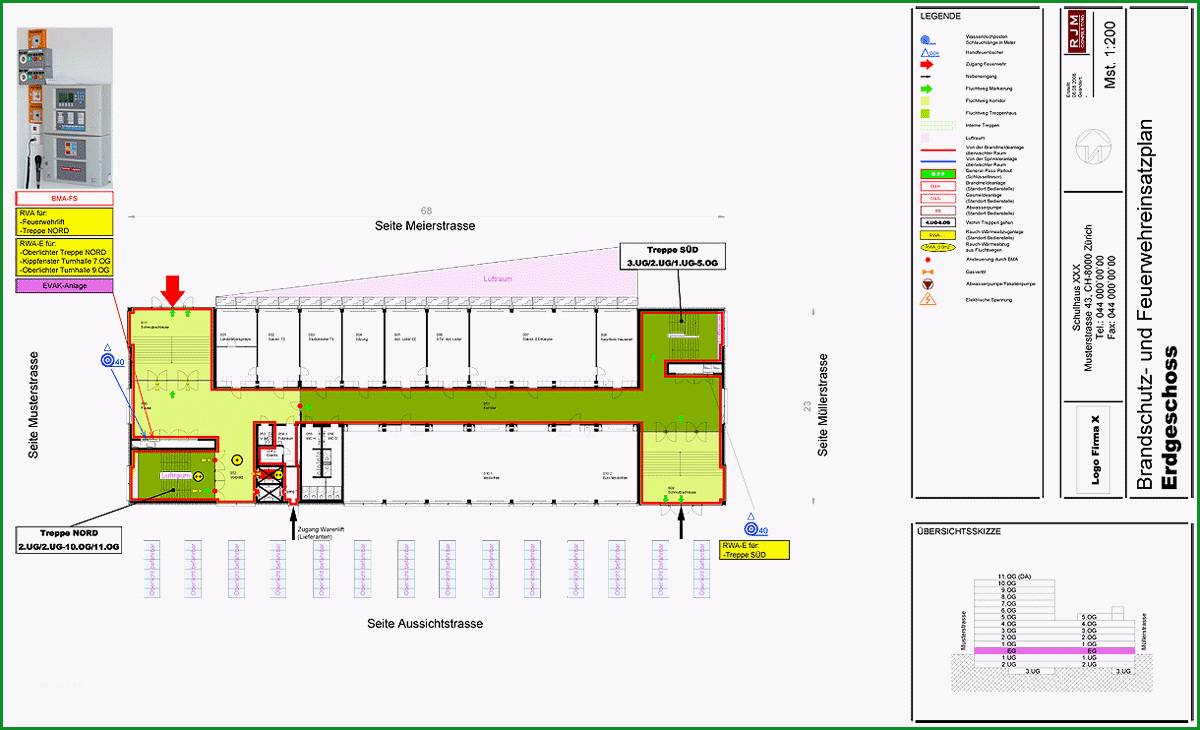 musterplan brandschutz