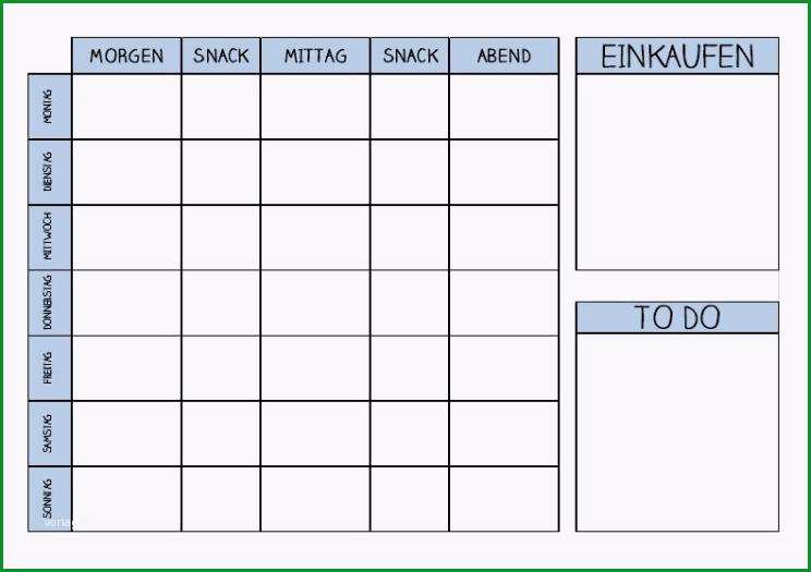 wiederbeschreibbarer essensplaner diy
