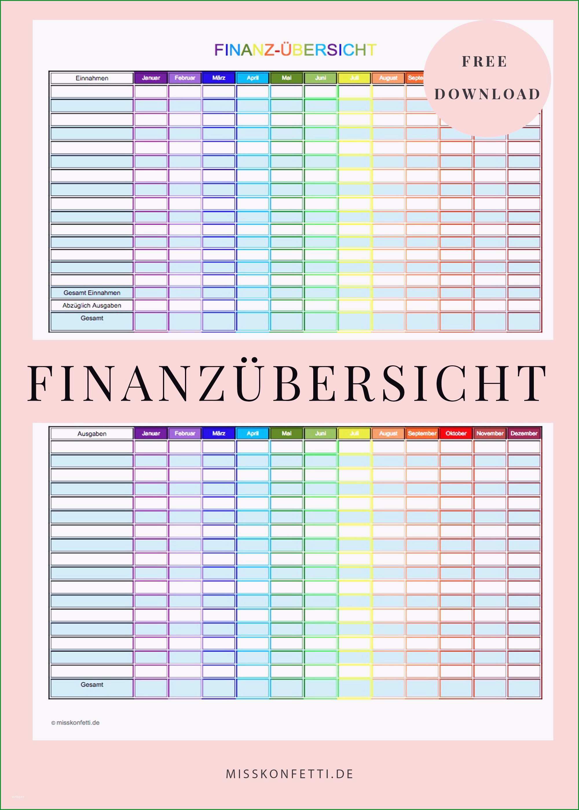 monatliche ausgaben tabelle vorlage