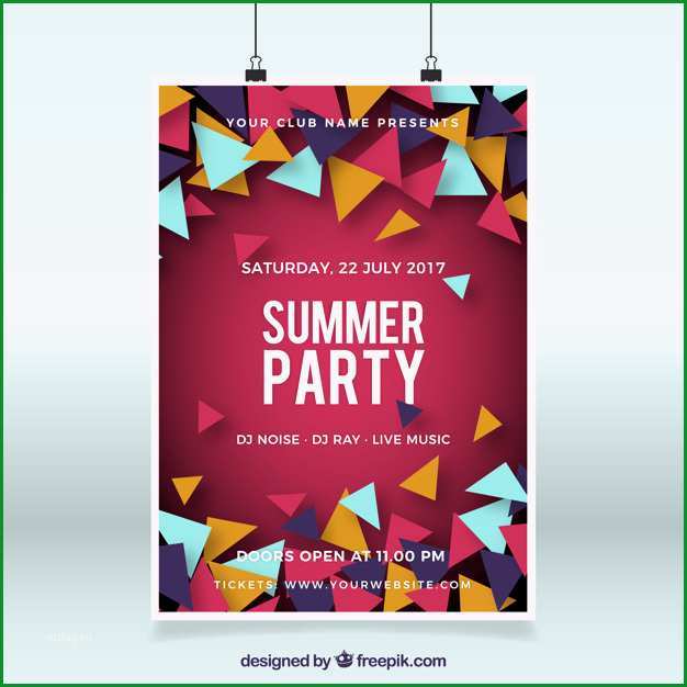 sommer party plakat vorlage