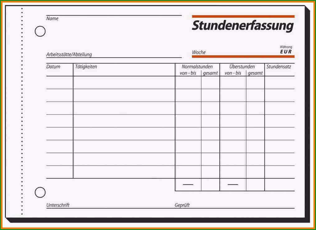 stundenzettel baustelle vorlage