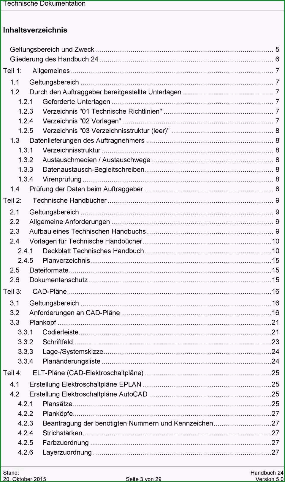 technische dokumentation vorlage kostenlos