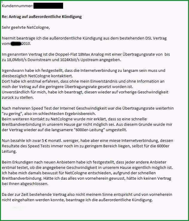 telekom mietgerat kundigen vorlage sus auserordentliche kundigung netcologne vertrag brief dsl