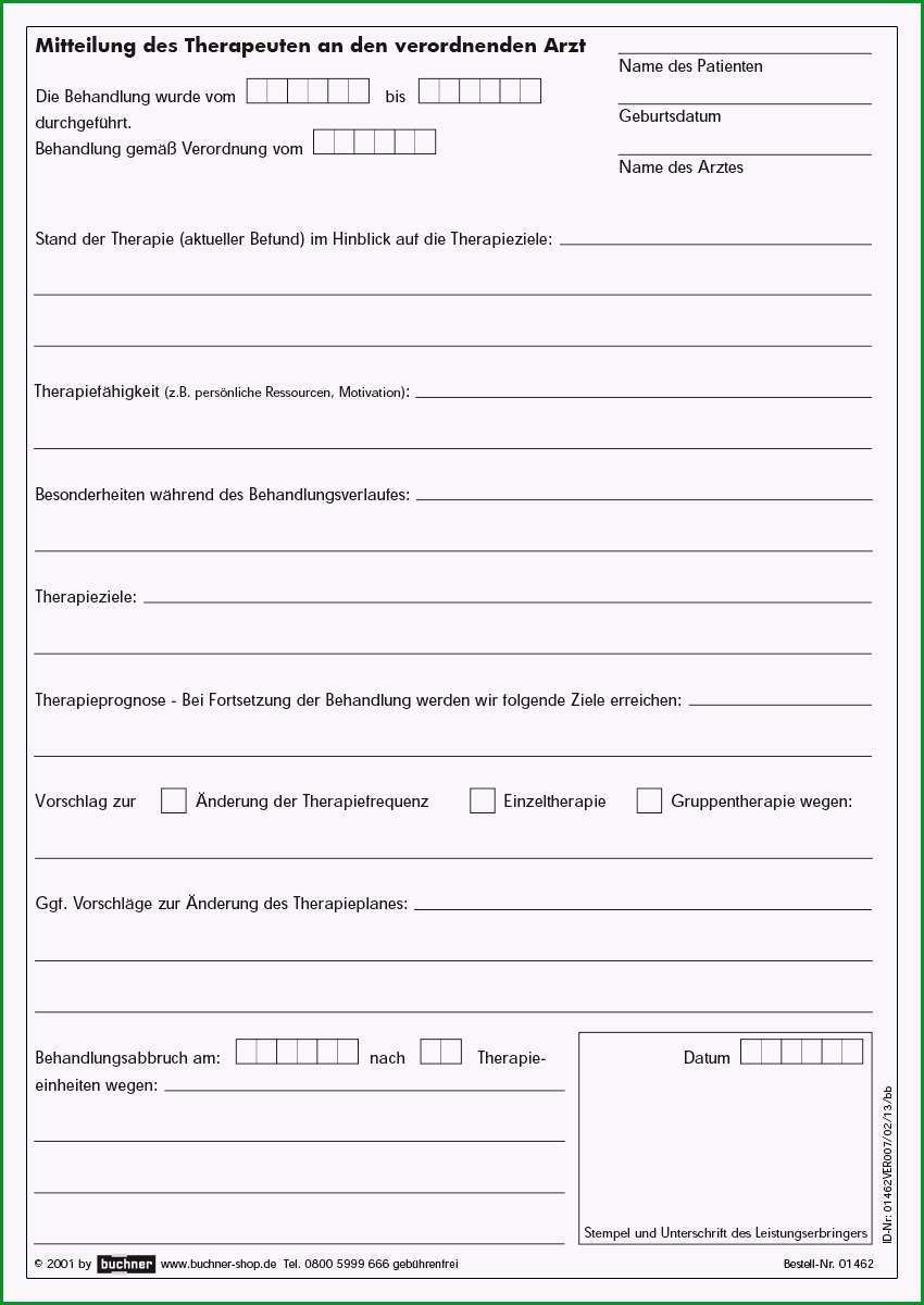 therapiebericht din a5 50 blatt