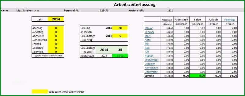 uberstunden berechnen excel vorlage