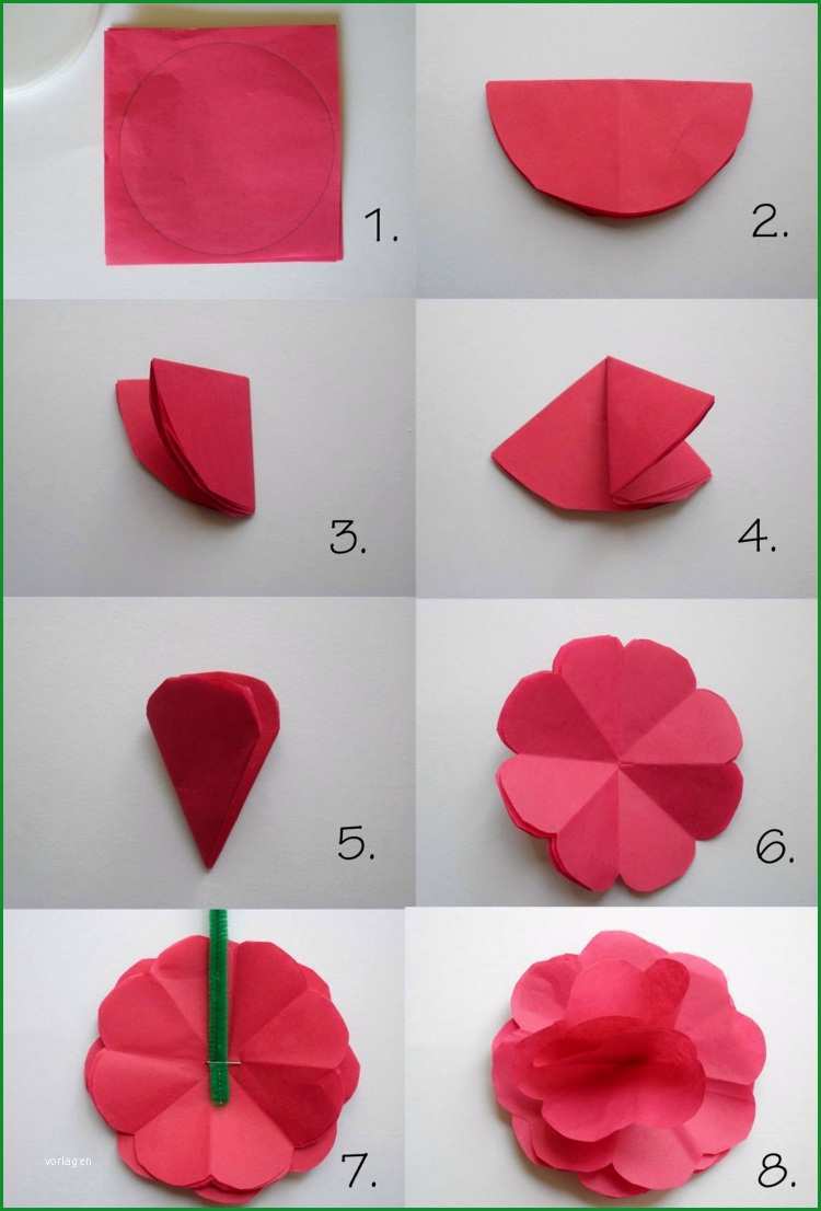 wurfel aus papier basteln vorlage papierblumen basteln mit kindern schone ideen und
