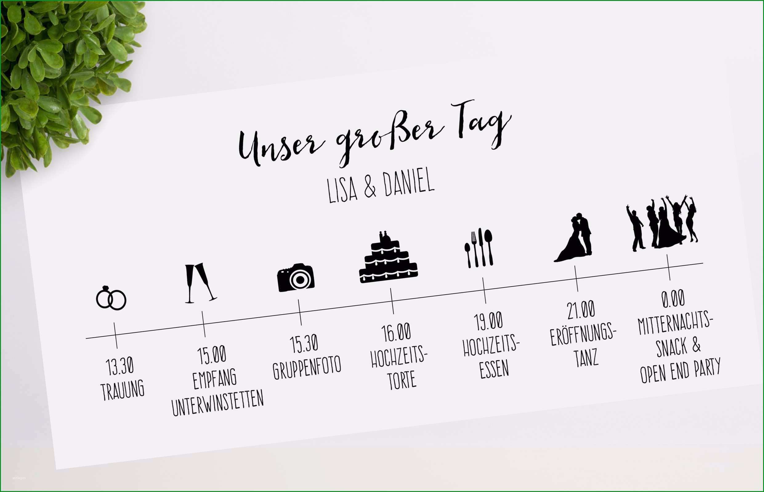 zeitplan hochzeit